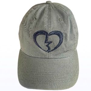 🍎Army Green Black Broken Heart Embroidered Baseball Cap Hat Adjustable Cotton